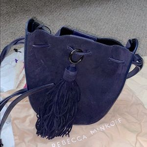 NWT Rebecca Minkoff Navy suede crossbody